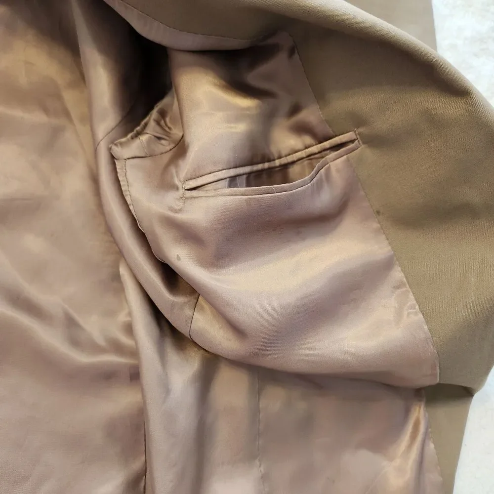 Jos. A. Bank Mens Light Brown Cotton Blend Sport Coat Blazer Jacket Size 41R
